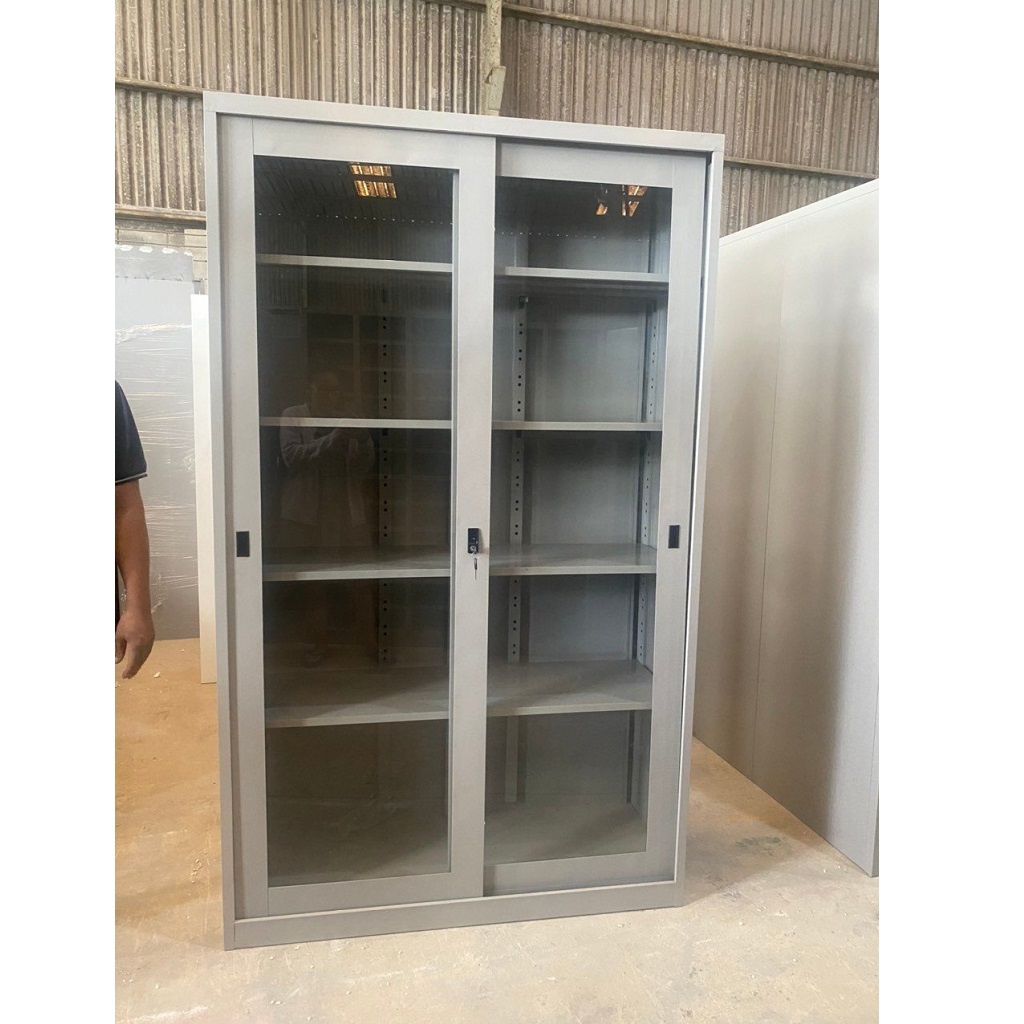 Tủ hồ sơ 2 cánh kính lùa hàn liền